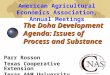 The Doha Development Agenda: Issues of Process and Substance Parr Rosson Texas Cooperative Extension Texas A&M University System American Agricultural