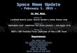 Space News Update - February 1, 2013 - In the News Story 1: Story 1: Lockheed Martin joins Sierra Nevada's Dream Chaser team Story 2: Story 2: 'Habitable