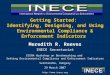 Http:// Getting Started: Identifying, Designing, and Using Environmental Compliance & Enforcement Indicators Meredith R. Reeves INECE Secretariat