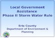 Local Government Assistance Phase II Storm Water Rule Erie County Department of Environment & Planning