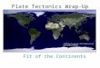 Plate Tectonics Wrap-Up Fit of the Continents. Paleoclimate & Glaciers Ancient climatic zones and large glaciated areas match up
