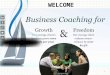 WELCOME 1. Patty DeDominic Chief Catalyst Doug Crawford Business Coach Monday’s Facilitators 2