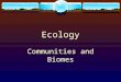 Ecology Communities and Biomes. Limiting Factors  environmental factors that affect an organism’s ability to survive  Two types  Density-dependent