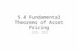 5.4 Fundamental Theorems of Asset Pricing 報告者：何俊儒