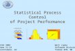 Statistical Process Control of Project Performance Walt Lipke Software Division Tinker AFB, OK SCEA 2002 June 11-14 Scottsdale, AZ