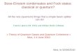 Bose-Einstein condensates and Fock states: classical or quantum? Nice, le 02/06/2010 Franck Laloë (LKB, ENS) and William Mullin (UMass) « Theory of Quantum