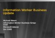 Information Worker Business Update Richard Moore Information Worker Business Group Lead Microsoft Ireland Oct 2009