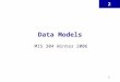 2 1 Data Models MIS 304 Winter 2006. 2 2 Class Goals Understand why data models are important Learn about the basic data-modeling building blocks Learn