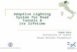 Adaptive Lighting System for Road Tunnels & its lifetime Usman Raza University of Trento Bruno Kessler Foundation