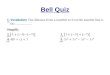 Bell Quiz. Objectives Learn to graph on a coordinate plane