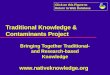 Click on this Figure to Return to Web Database Traditional Knowledge & Contaminants Project Bringing Together Traditional- and Research-based Knowledge
