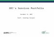 OEI’s Services Portfolio December 13, 2007 Draft / Working Concepts