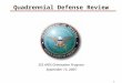 1 Quadrennial Defense Review SES APEX Orientation Program September 13, 2005