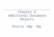 Chapter 6 Additional Database Objects Oracle 10g: SQL