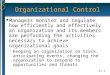 11-1 Organizational Control Managers monitor and regulate how efficiently and effectively an organization and its members are performing the activities