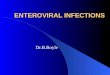 ENTEROVIRAL INFECTIONS Dr.B.Boyle ENTEROVIRAL INFECTIONS Contents of Lecture ENTEROVIRUSES Also Discuss, Viruses that cause Gastroenteritis ROTAVIRUS