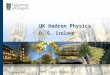 UK Hadron Physics D. G. Ireland 10 October 2014 NuPECC Meeting, Edinburgh