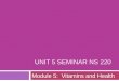 UNIT 5 SEMINAR NS 220 Module 5: Vitamins and Health