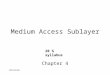 10/17/2015 Chapter 4 20 % syllabus Medium Access Sublayer