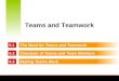 6.1The Need for Teams and Teamwork 6.2Character of Teams and Team Members 6.3Making Teams Work Teams and Teamwork