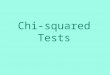 Chi-squared Tests. We want to test the “goodness of fit” of a particular theoretical distribution to an observed distribution. The procedure is: 1. Set