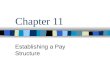 Chapter 11 Establishing a Pay Structure. MGMT 422 - Chapter2 Decisions About Pay Job Structure –Relative pay for different jobs within the organization