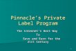 1 Pinnacle’s Private Label Program The Internet’s Best Way To Save and Earn for the 21st Century Save and Earn for the 21st Century
