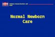 Newborn Resuscitation and Care International Normal Newborn Care