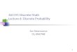 461191 Discrete Math Lecture 6: Discrete Probability San Ratanasanya CS, KMUTNB