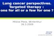 Lung cancer perspectives. Targeted therapy : one for all or a few for one ? Miklos Pless, Winterthur 26.3.2009