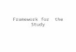 Framework for the Study. A framework for the study A focus for the study A paradigm for the study Methods associated with the paradigms A format for composing