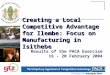 Creating a Local Competitive Advantage for Ilembe: Focus on Manufacturing in Isithebe Results of the PACA Exercise 16 - 20 February 2004