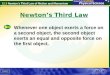12.3 Newton’s Third Law of Motion and Momentum Newton’s Third Law Whenever one object exerts a force on a second object, the second object exerts an equal