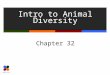 Intro to Animal Diversity Chapter 32. Slide 2 of 17 Animalia – General Notes  1.3 million species  300K plant species  1.5 million fungi  >10 million