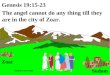 Zoar Sodom Genesis 19:15-23 The angel cannot do any thing till they are in the city of Zoar. Click for next slide