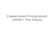 Capital Asset Pricing Model CAPM I: The Theory. Introduction Asset Pricing – how assets are priced? Equilibrium concept Portfolio Theory – ANY individual
