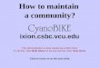 How to maintain a community? ixion.csbc.vcu.edu This demonstration is best viewed as a slide show. To do this, click Slide Show on the top tool bar, then