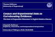 Corpus and Experimental Data as Corroborating Evidence: The Case of Preposition Placement in English Relative Clauses Linguistic Evidence: Empirical, Theoretical,