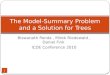 Biswanath Panda, Mirek Riedewald, Daniel Fink ICDE Conference 2010 The Model-Summary Problem and a Solution for Trees 1