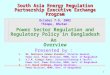 1 South Asia Energy Regulation Partnership Executive Exchange Program October 7-9, 2002 Thimpu, Bhutan. Power Sector Regulation and Regulatory Policy in