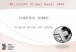 Microsoft Visual Basic 2008 CHAPTER THREE Program Design and Coding