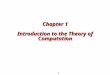 1 Chapter 1 Introduction to the Theory of Computation