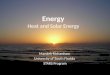 Energy Heat and Solar Energy Mandek Richardson University of South Florida STARS Program
