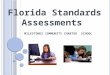 M ILESTONES C OMMUNITY CHARTER S CHOOL Florida Standards Assessments