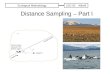 Distance Sampling – Part I Ecological MethodologyLEC-02 Althoff