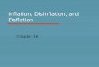 Inflation, Disinflation, and Deflation Chapter 16