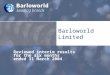 Barloworld Limited Reviewed interim results for the six months ended 31 March 2004