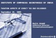INSTITUTE OF COMPANIES SECRETARIES OF INDIA TAXATION ASPECTS OF DIRECT TAX DUE DILIGENCE September 26, 2009 Rajiv Anand Executive Director PricewaterhouseCoopers