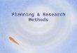Planning & Research Methods. Today’s Class PubMed Training Review Personal Essay Planning and Process –Writing objectives –Audience analysis –Outlines