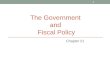 THE GOVERNMENT AND FISCAL POLICY Chapter 21 1. THE GOVERNMENT AND FISCAL POLICY Government can affect the macroeconomy through two policy channels: fiscal